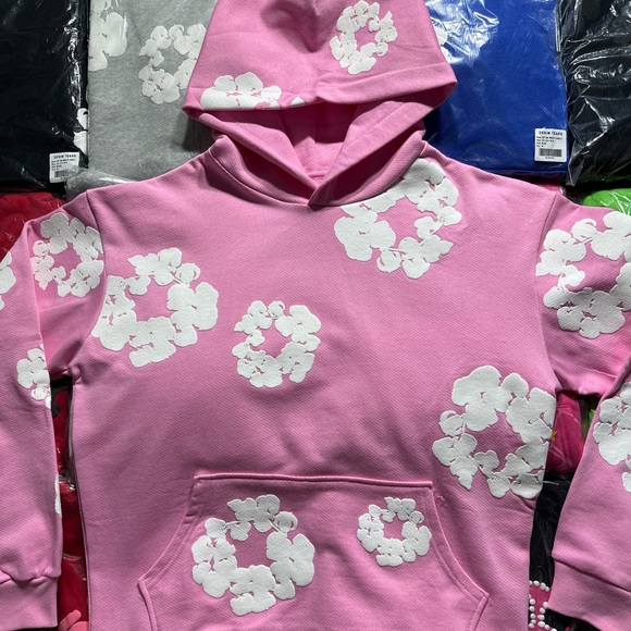 Denim Tears The Cotton Wreath Hoodie ‘Pink’ - Picture 3 of 6
